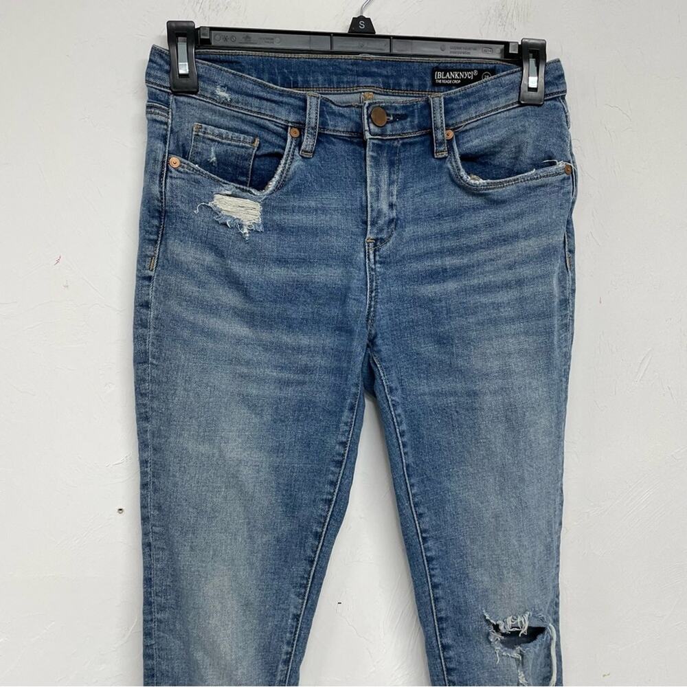 Blank NYC Light Wash Step Hem The Reade Crop Skinny Jeans Womens 28 Blue - Picture 13 of 13